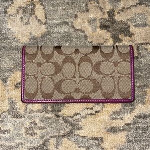 Coach Checkbook Cover